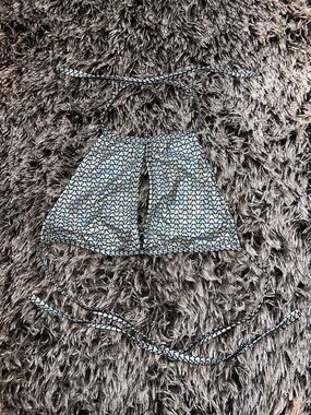 Chrome Triangle Print Halter Rave/Festival Top